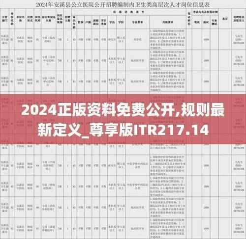 2024正版资料免费公开,规则最新定义_尊享版ITR217.14