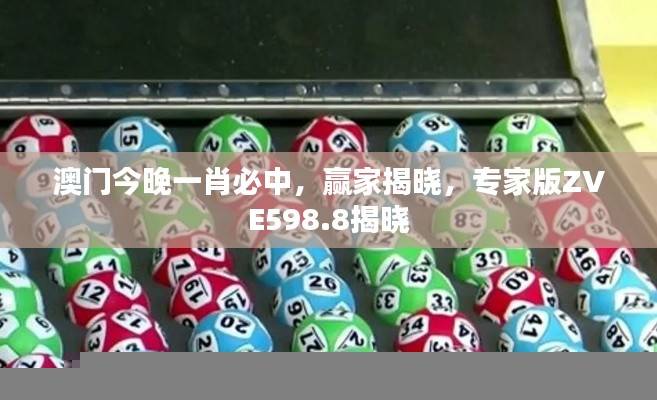澳门今晚一肖必中,赢家揭晓,专家版ZVE598.8揭晓
