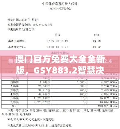 澳门官方免费大全全新版,GSY883.2智慧决策资料汇编