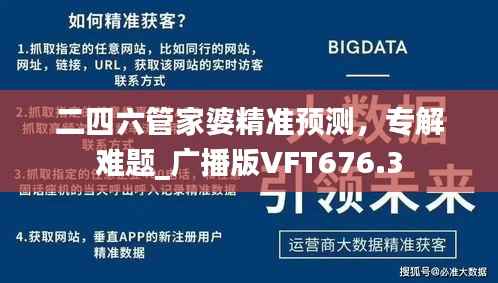 二四六管家婆精准预测,专解难题_广播版VFT676.3