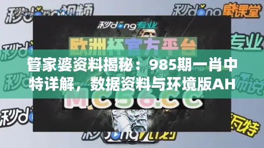 管家婆资料揭秘:985期一肖中特详解,数据资料与环境版AHX19.01关联