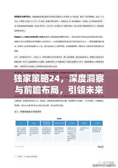 独家策略24,深度洞察与前瞻布局,引领未来之路新方向